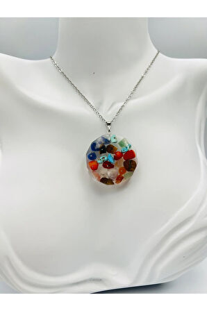 Doğal Taş Epoksi Kolye