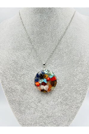 Doğal Taş Epoksi Kolye