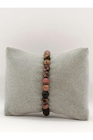 Doğal Rodonit Taşı Bileklik 6 mm