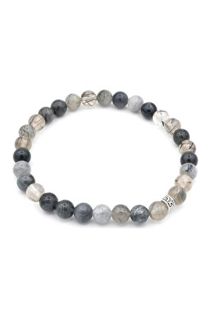 Rutil Kuvars (Melek Saçı) Doğal Taş Bileklik 6 mm