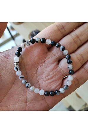 Rutil Kuvars (Melek Saçı) Doğal Taş Bileklik 6 mm