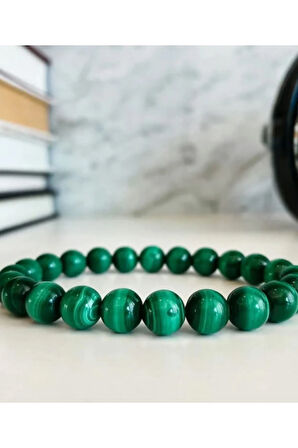 Hakiki Malahit Taşı Doğal Taş Bileklik AAA Kalite Sürpriz Hediyeli