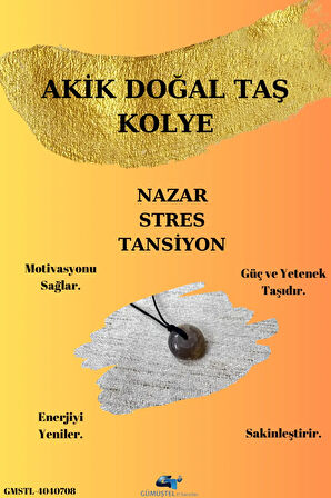 Yosunlu Akik Doğal Taş Kolye Sürpriz Hediyeli AAA Kalite Makrome Kapama