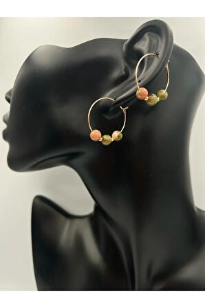 Unakit Doğal Taş Küpe