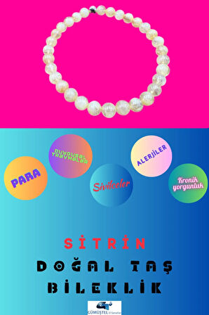 Sitrin Doğal Taş Bileklik 6 mm