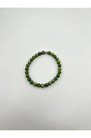 Yeşim Doğal Taş Bileklik 6 mm AAA Kalite Sürpriz Hediyeli