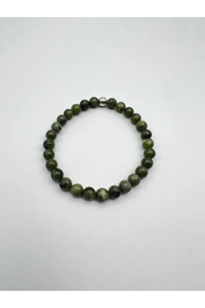 Yeşim Doğal Taş Bileklik 6 mm AAA Kalite Sürpriz Hediyeli