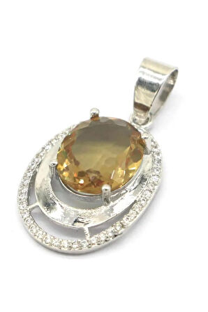 Sertifikalı Tanzanite Doğal Taş Kolye Özel Tasarım 925 Silver Zincir
