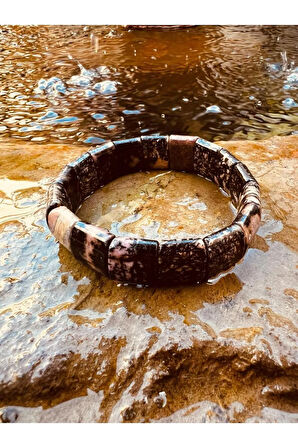 Doğal Rodonit Taşı Özel Kesim Bileklik