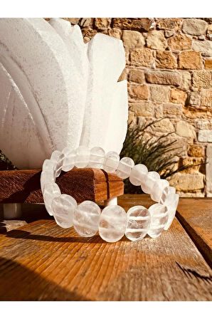 Kristal Kuvars Taşı Özel Kesim Rolex Bileklik