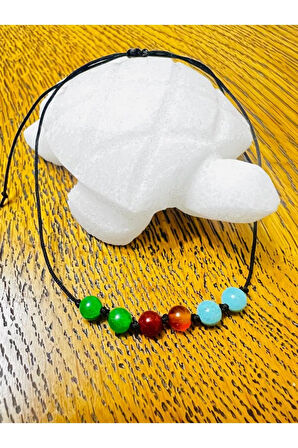 Sertifikalı Doğal Taş Azerbaycan Bayrak Bileklik Yeşim Akik Turkuaz AAA Kalite Sürpriz Hediyeli