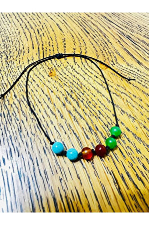 Sertifikalı Doğal Taş Azerbaycan Bayrak Bileklik Yeşim Akik Turkuaz AAA Kalite Sürpriz Hediyeli