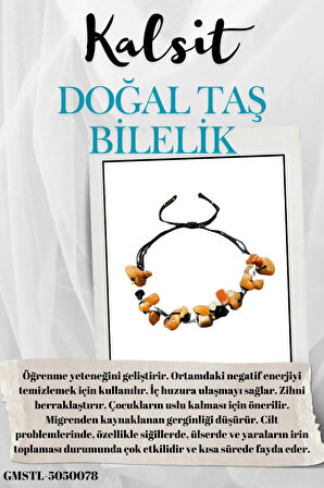 Sertifikalı Doğal Taş Kalsit Bileklik Özel Tasarım El Yapımı Asansör Kilit Sistemi