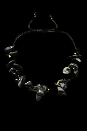 Sertifikalı Doğal Taş Hematit Bileklik Özel Tasarım El Yapımı Asansör Kilit Sistemi