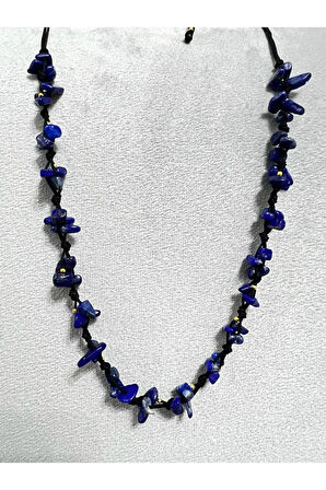 Sertifikalı Lapis Lazuli Doğal Taş Tasarım Kolye