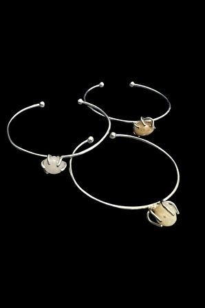 Sertifikalı Akik Doğal Taş Kelepçe Bileklik Ayarlanabilir Tasarım