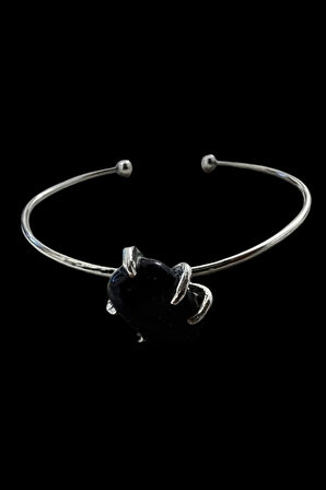 Sertifikalı Yıldız Doğal Taş Kelepçe Bileklik Ayarlanabilir Tasarım