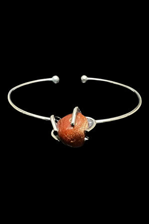 Sertifikalı Yıldız Doğal Taş Kelepçe Bileklik Ayarlanabilir Tasarım