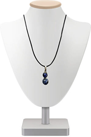 Unisex Sertifikalı Sodalit Doğal Taş Kolye