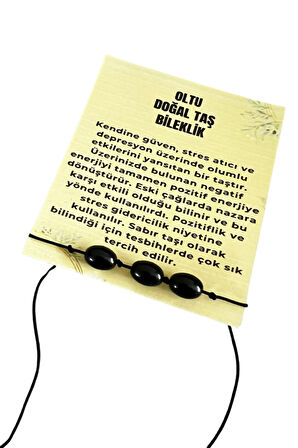 Sertifikalı Oltu Taşı Bileklik Asansörlü Kilit Sistemi Sürpriz