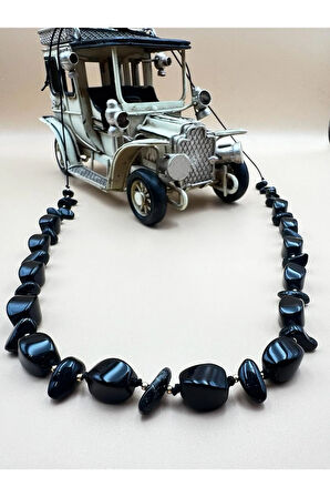 Sertifikalı Akik Doğal Taş Tasarım Kolye