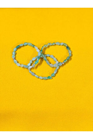 Sertifikalı Aventurin Doğal Taş Şekilsiz Tımbıl Bileklik