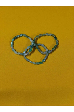 Sertifikalı Aventurin Doğal Taş Şekilsiz Tımbıl Bileklik