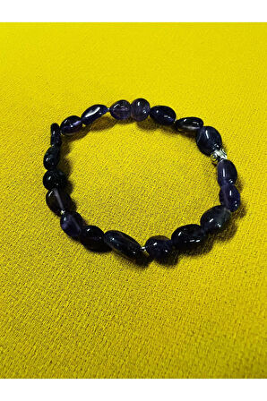 Sertifikalı Ametist Doğal Taş Şekilsiz Tımbıl Bileklik AAA Kalite Sürpriz Hediyeli