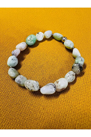 Sertifikalı Krizopras Doğal Taş Şekilsiz Tımbıl Bileklik