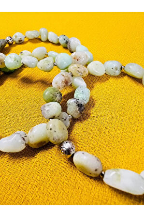 Sertifikalı Krizopras Doğal Taş Şekilsiz Tımbıl Bileklik