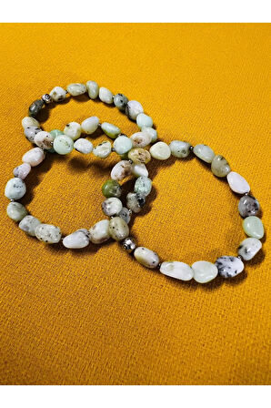 Sertifikalı Krizopras Doğal Taş Şekilsiz Tımbıl Bileklik