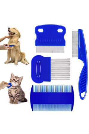 4'lü Bit Evcil Hayvan Tarak Seti Kedi Köpek Bit Tarak Seti Pire Tarağı