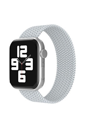 Apple Watch 38mm Ayarlı Solo Silikon Kordon - Beyaz-(5796)