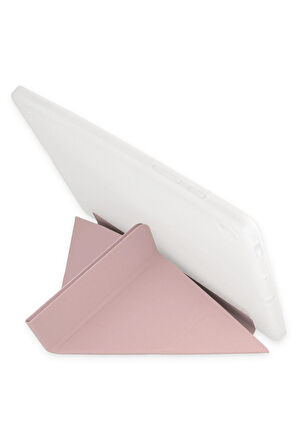 Samsung Galaxy T737 Tab S7 FE 12.4 Kılıf Kalemlikli Mars Tablet Kılıfı - Rose G