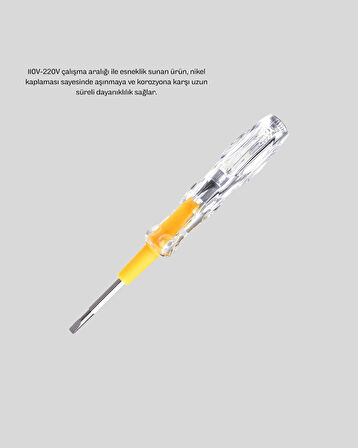 Neon Işıklı Elektrik Kontrol Kalemi