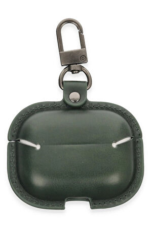 Airpods 3 (3.nesil) Çanta Deri Kılıf - Haki Yeşil-(5796)