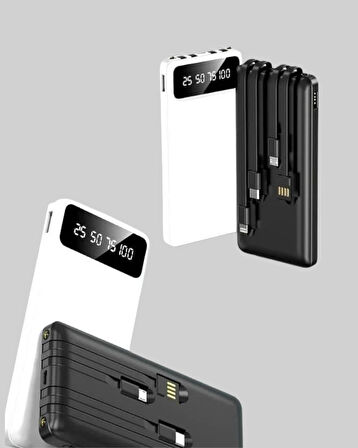 Akıllı LCD Ekranlı 20.000mAh Powerbank PD + USB + Type-C