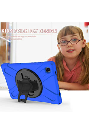 Samsung Galaxy T220 Tab A7 Lite 8.7 Kılıf Amazing Tablet Kapak - Mavi-(5796)