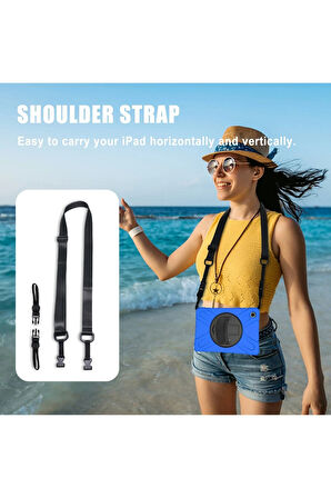 Samsung Galaxy T220 Tab A7 Lite 8.7 Kılıf Amazing Tablet Kapak - Mavi-(5796)