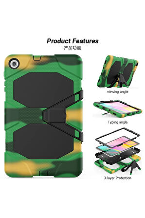 Samsung Galaxy T510 Tab A 10.1 Kılıf Griffin Tablet Kapak - Kamuflaj-(5796)