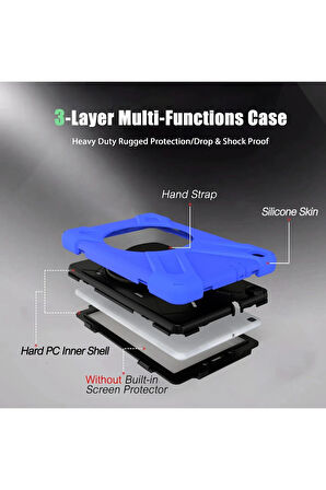 Samsung Galaxy T290 Tab A 8 Kılıf Amazing Tablet Kapak - Mavi-(5796)