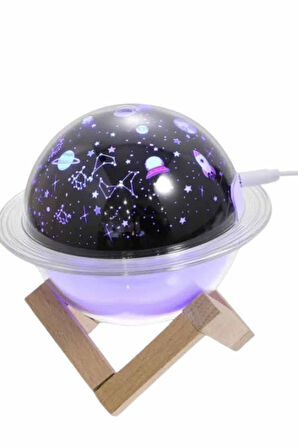 Hava Nemlendirici Renk Değiştiren Oda Kokusu Yıldızlı Projektör