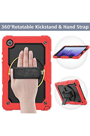 Samsung Galaxy Tab A7 10.4 Kılıf Pars Tablet Kapak - Kırmızı-(5796)