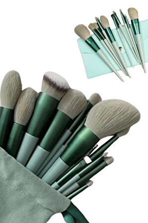 Dayanıklı Makyaj Fırçası Seti 13 Parça Yumuşak Kıllı Fırçalar Allık Fond