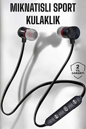 Kablolu Mıknatıslı Sport Kulaklık Bluetooth Bağlantılı
