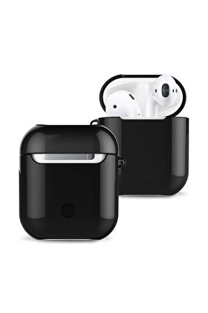 Airpods 2 (2.nesil) 3in1 Kılıf - Siyah-(5796)