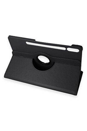 Samsung Galaxy X610 Tab S9 FE Plus 12.4 Kılıf 360 Tablet Deri Kılıf - Siyah-(579