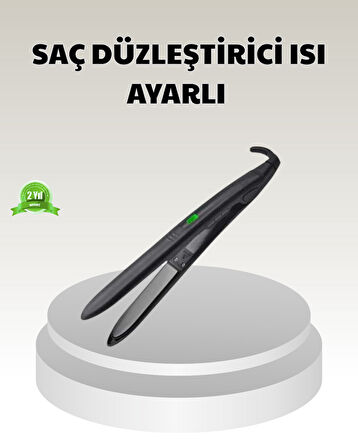 Dijital Ekranlı Isı Ayarlı Saç Düzleştirici – Titanyum Plaka Seyahat Dostu T
