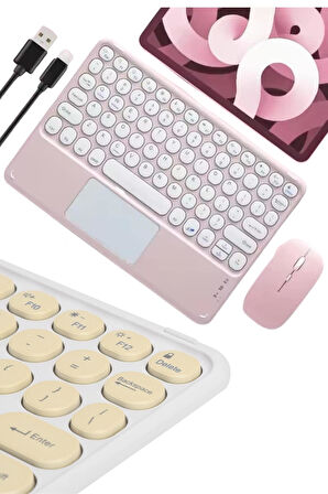 Bluetooth Touchpad Klavye 10.9 inch Kablosuz Wifi Q Klavye Slim