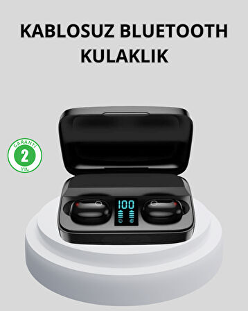 TWS Bluetooth Kulaklık 1800mAh Şarj Kutulu Dijital Ekranlı